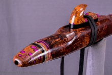 Honduran Rosewood Burl Native American Flute, Minor, Low E-4, #K4F (1)